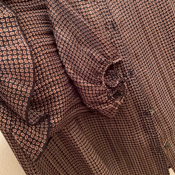 Violeta by Mango Printed Sheer Ruffle Blouse Curvy Plus Size Woman’s Size 18 - Picture 12 of 12